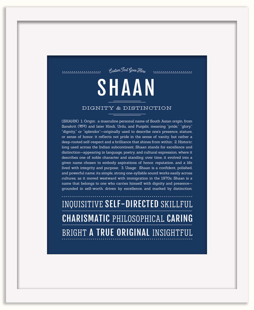 Shaan | Name Art Print