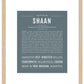 Shaan | Name Art Print