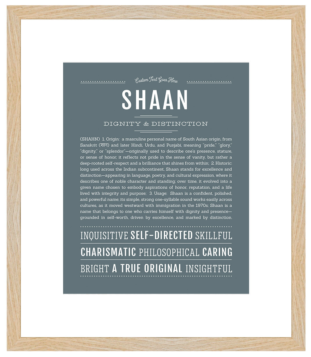 Shaan | Name Art Print