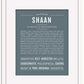 Shaan | Name Art Print