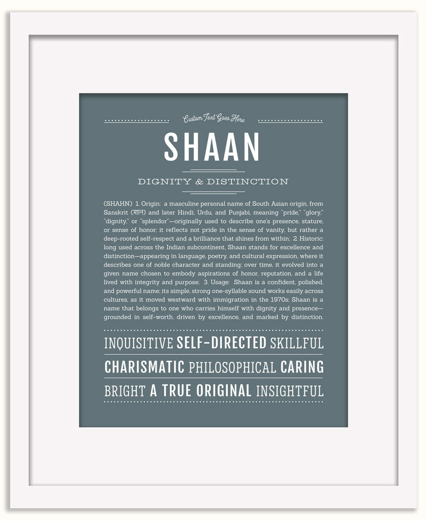 Shaan | Name Art Print