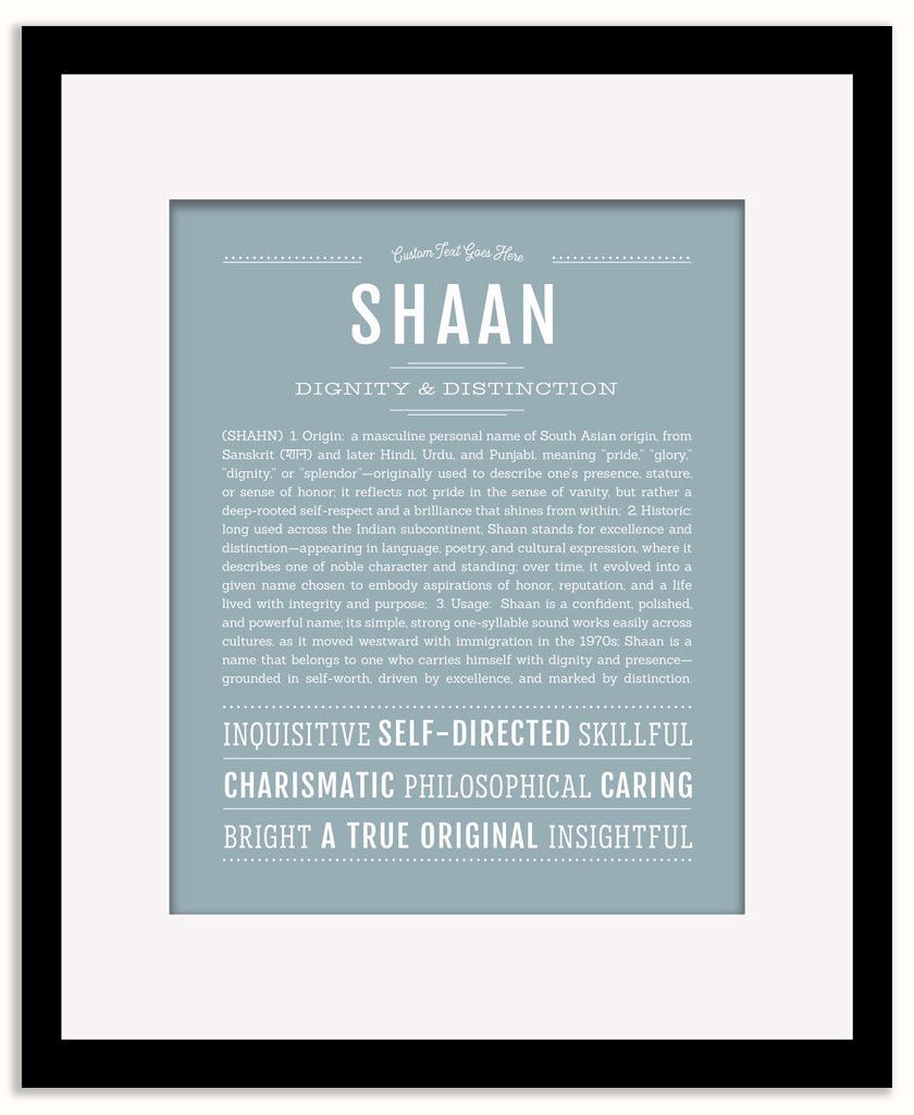 Shaan | Name Art Print
