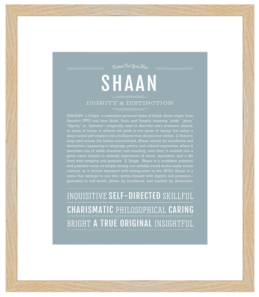 Shaan | Name Art Print