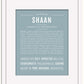 Shaan | Name Art Print