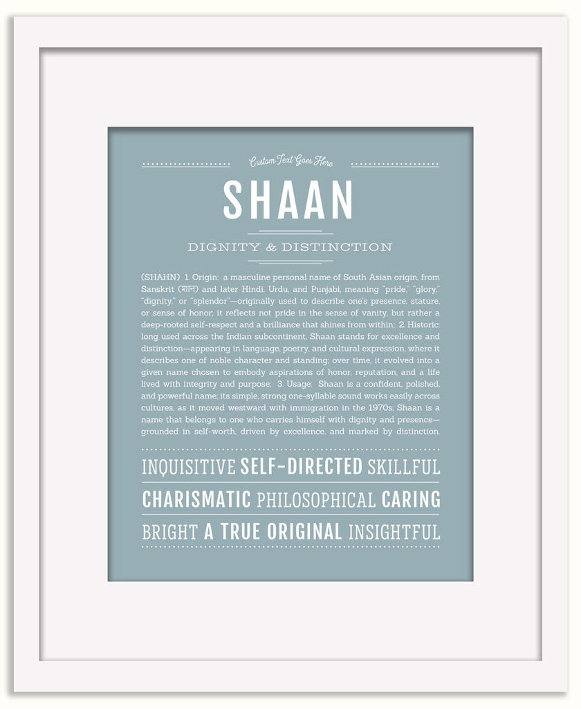 Shaan | Name Art Print