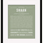 Shaan | Name Art Print