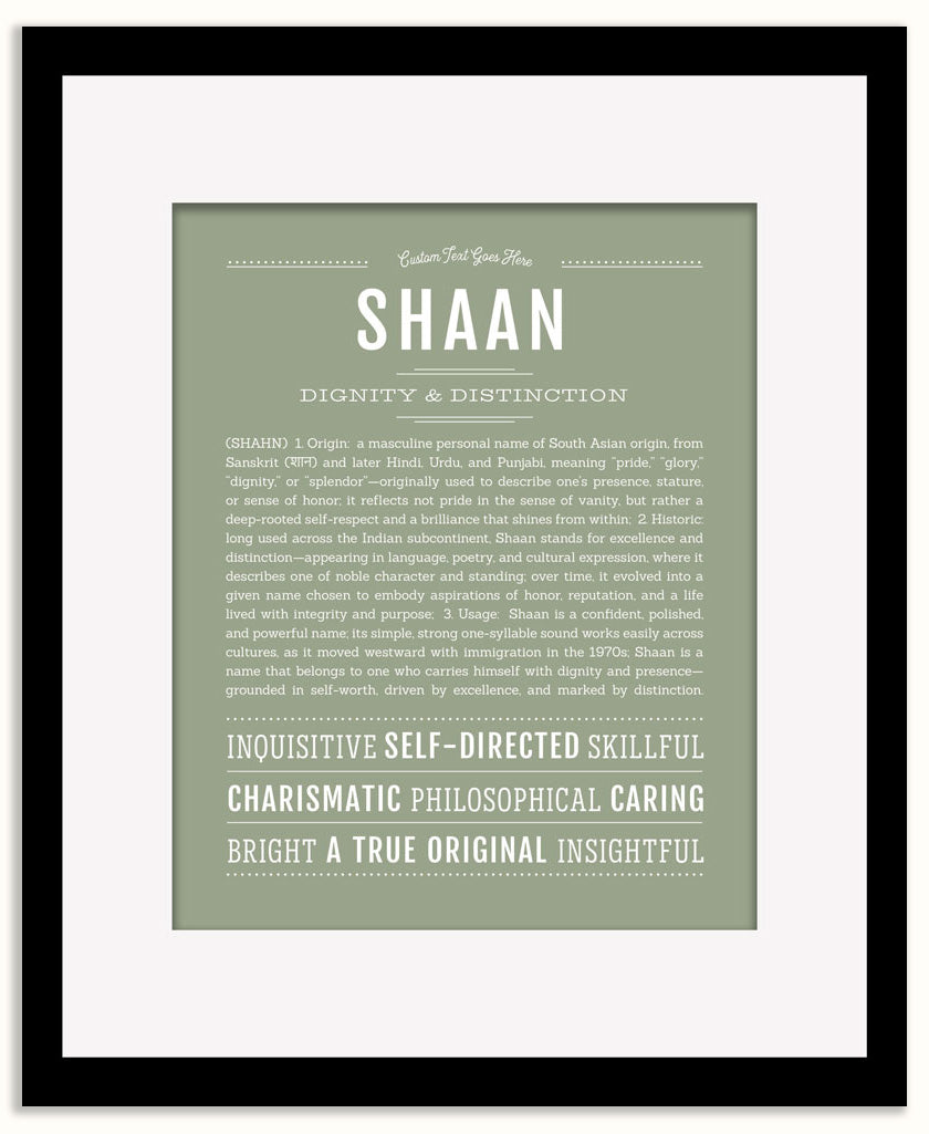 Shaan | Name Art Print