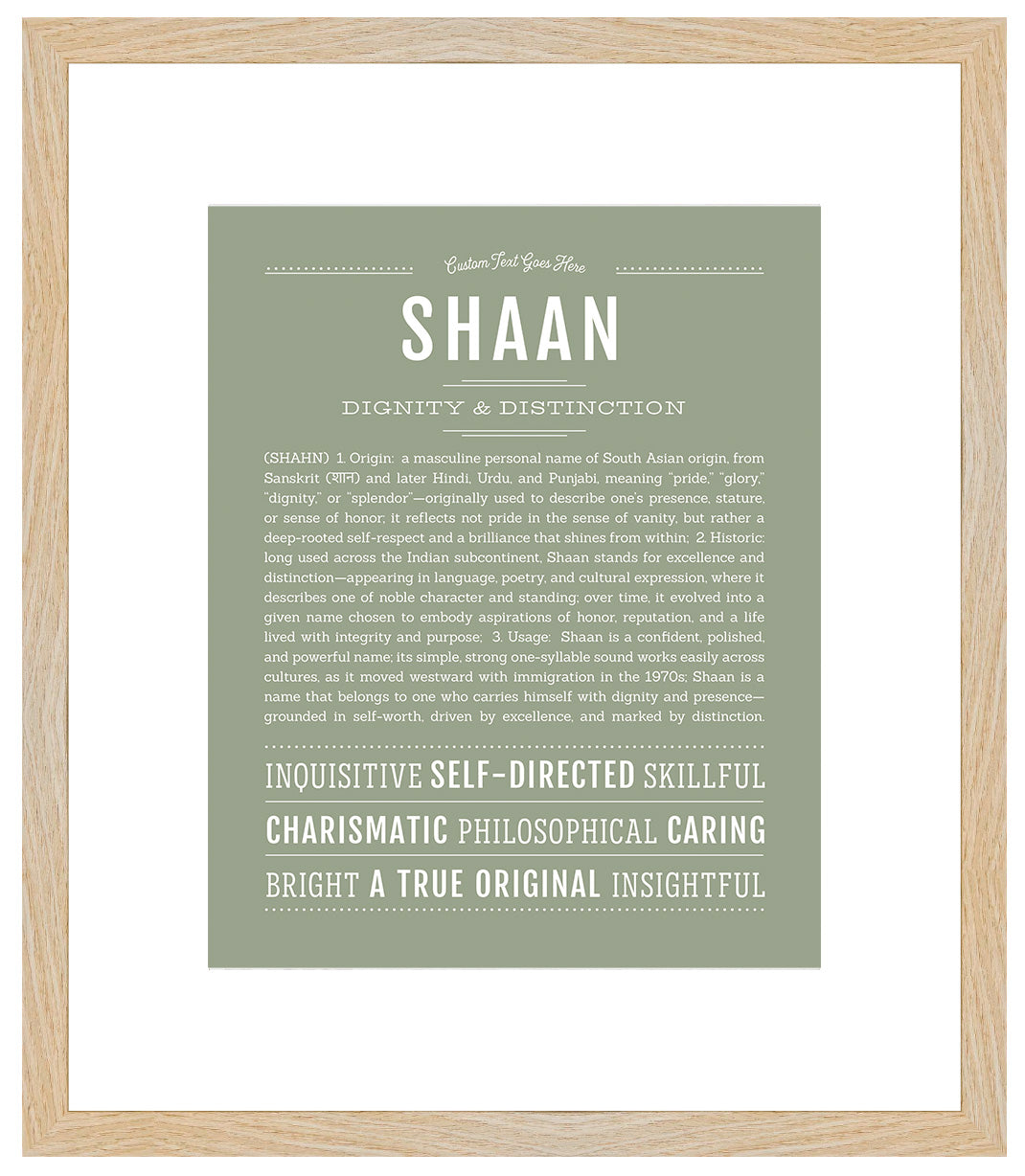 Shaan | Name Art Print