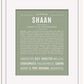 Shaan | Name Art Print