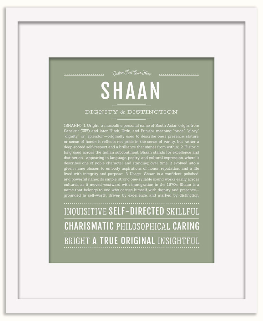 Shaan | Name Art Print