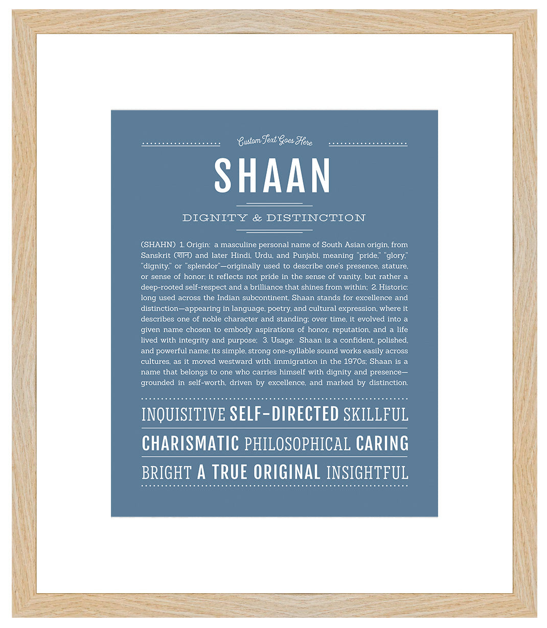 Shaan | Name Art Print