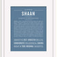 Shaan | Name Art Print
