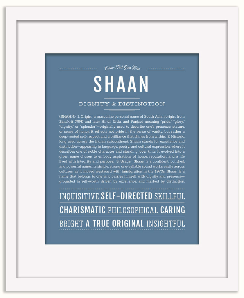 Shaan | Name Art Print