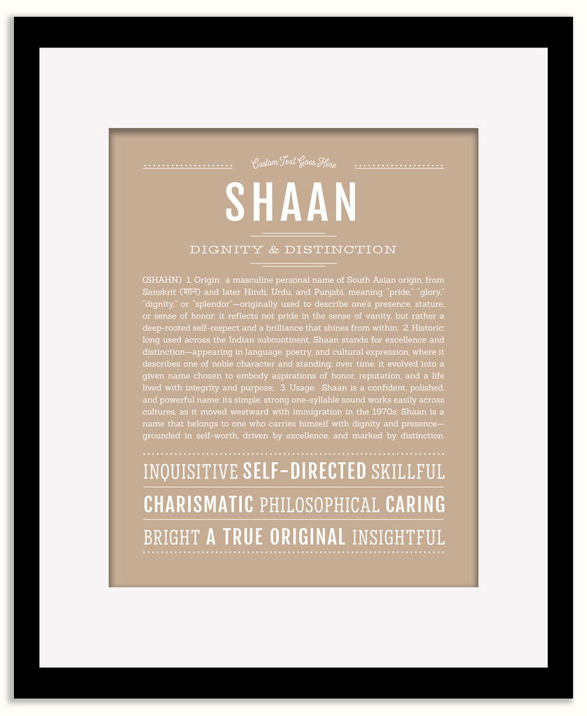 Shaan | Name Art Print