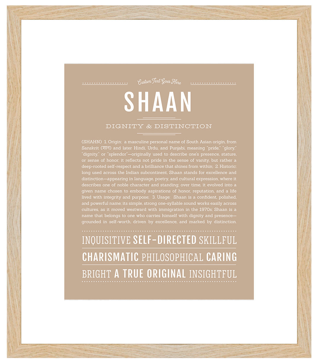 Shaan | Name Art Print