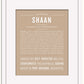 Shaan | Name Art Print