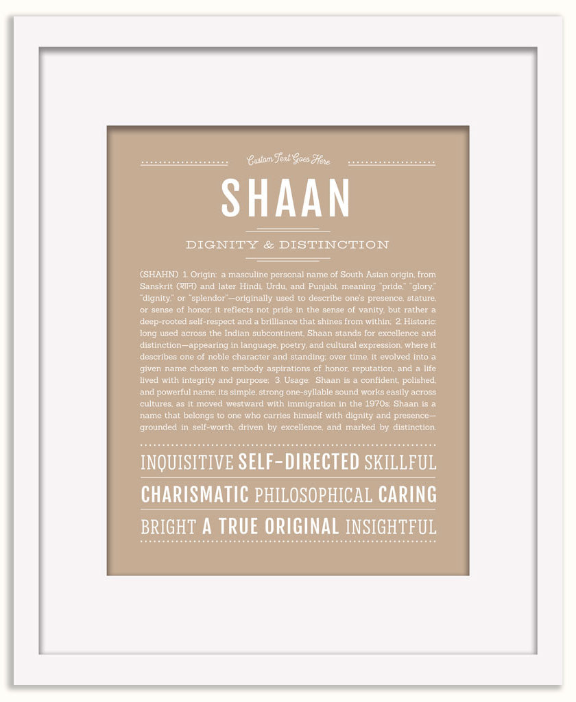 Shaan | Name Art Print