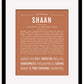Shaan | Name Art Print