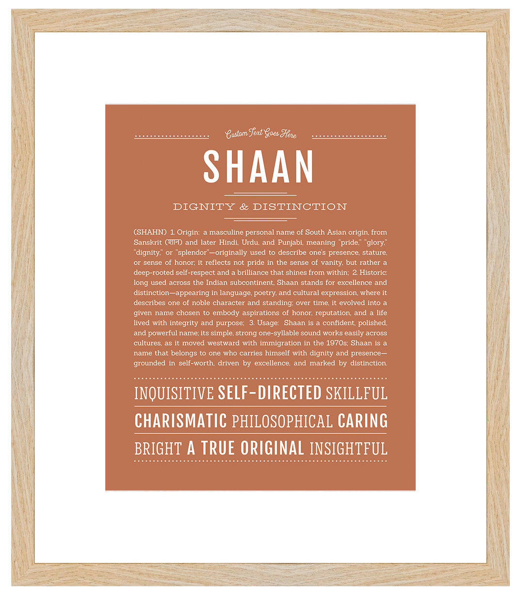 Shaan | Name Art Print