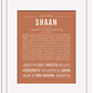 Shaan | Name Art Print