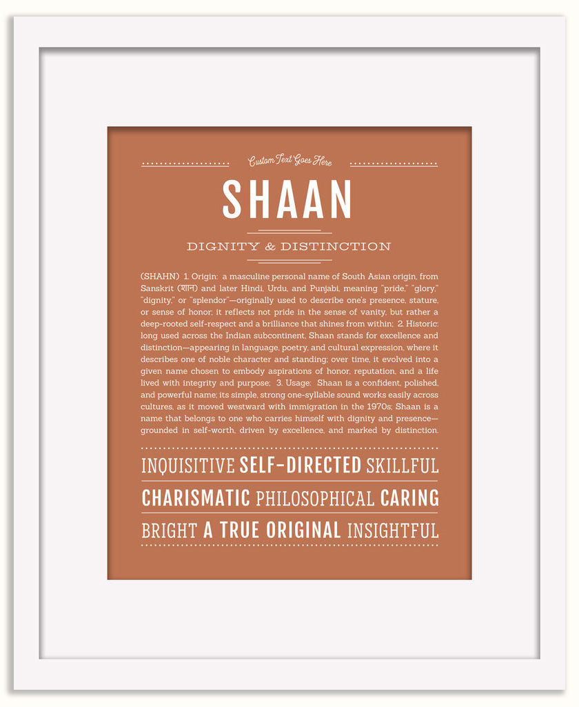 Shaan | Name Art Print