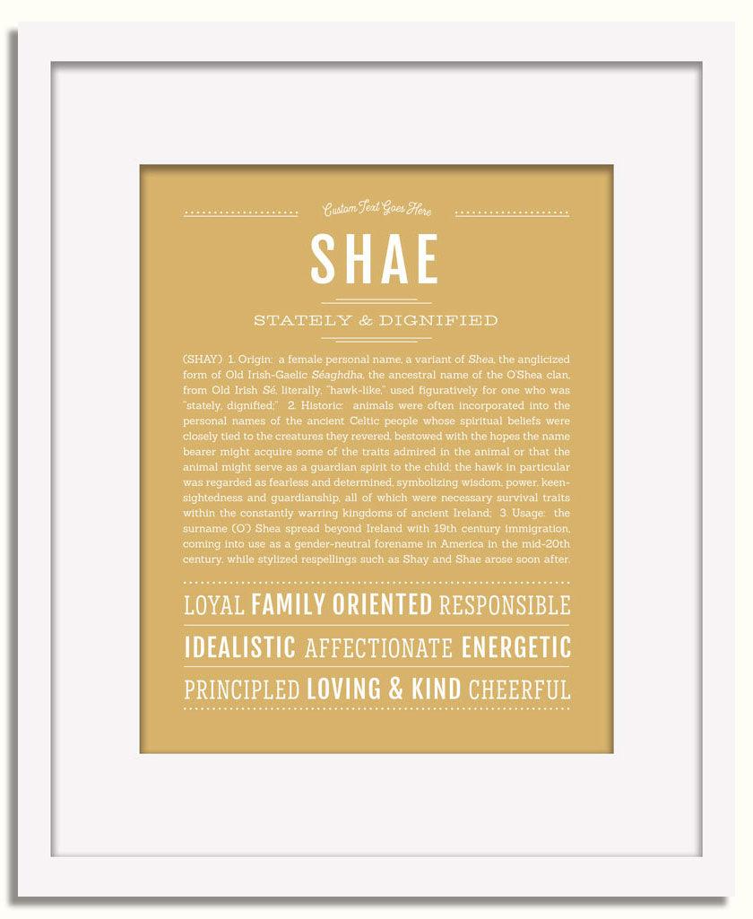 Frame Options | Matte Gold | White Frame, Matted