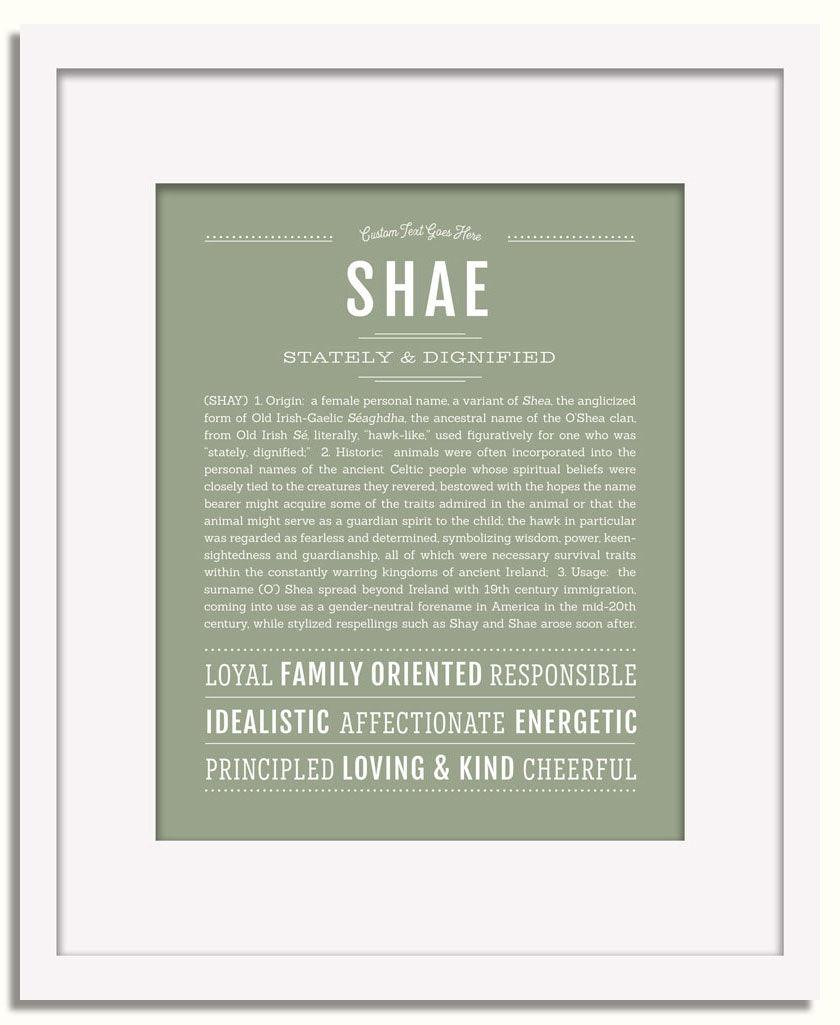 Frame Options | Sage | White Frame, Matted