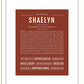 Shaelyn | Name Art Print