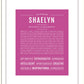 Shaelyn | Name Art Print