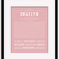 Shaelyn | Name Art Print
