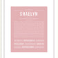 Shaelyn | Name Art Print