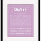 Shaelyn | Name Art Print