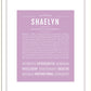Shaelyn | Name Art Print