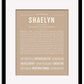 Shaelyn | Name Art Print