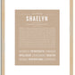 Shaelyn | Name Art Print