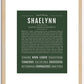 Shaelynn | Name Art Print