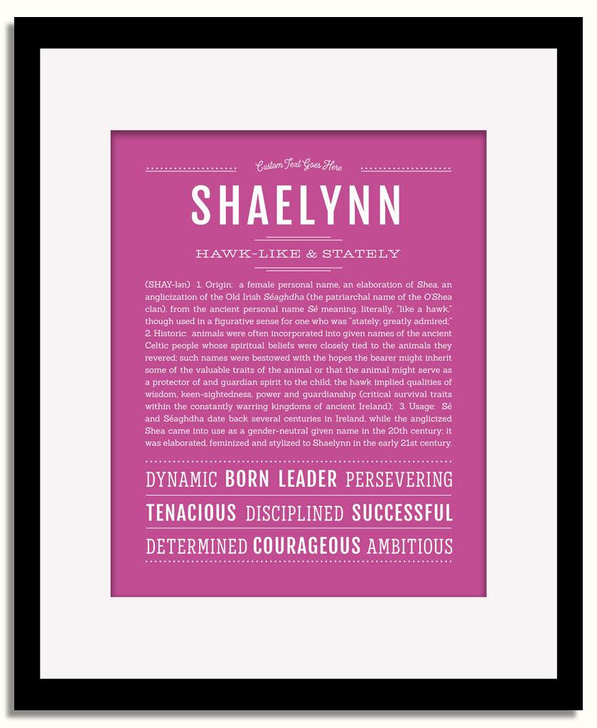 Frame Options | Dark Pink | Black Frame, Matted