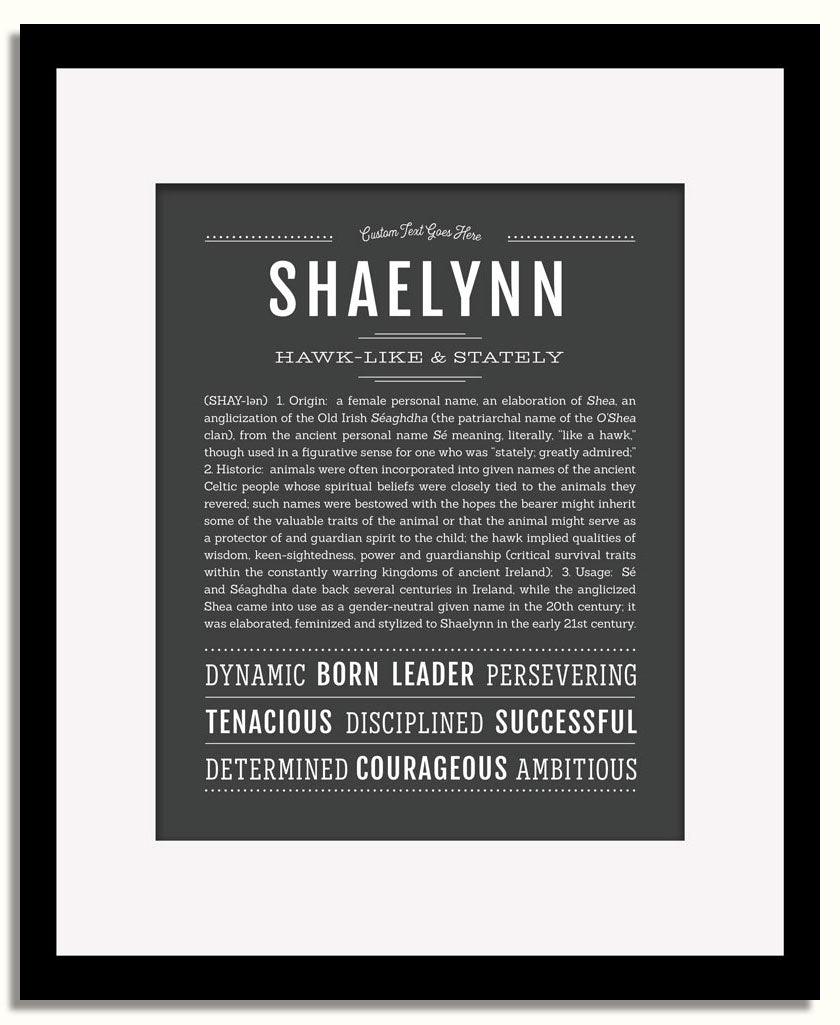 Frame Options | Charcoal Gray | Black Frame, Matted