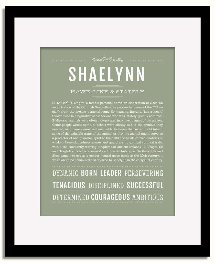 Frame Options | Sage | Black Frame, Matted