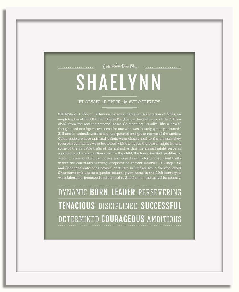 Frame Options | Sage | White Frame, Matted