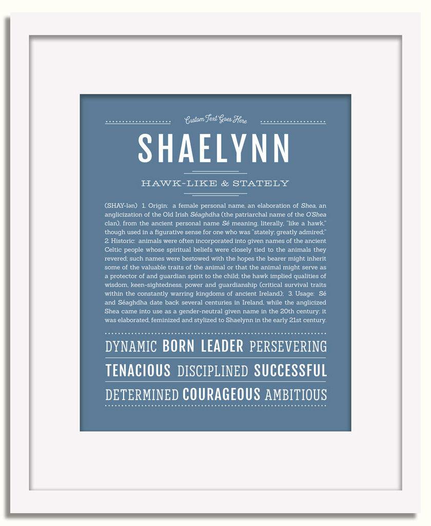 Frame Options | Steele Blue | White Frame, Matted