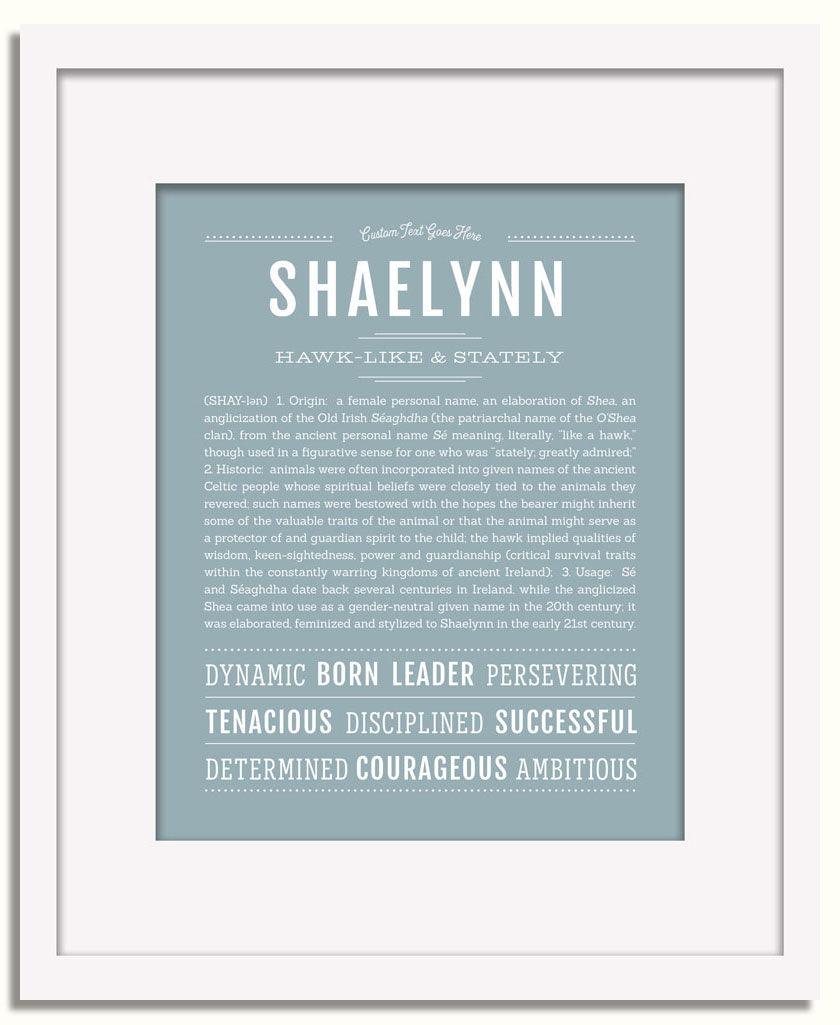 Frame Options | Powder Blue | White Frame, Matted