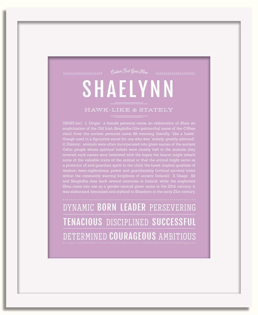 Frame Options | Lilac | White Frame, Matted