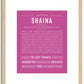 Shaina | Name Art Print