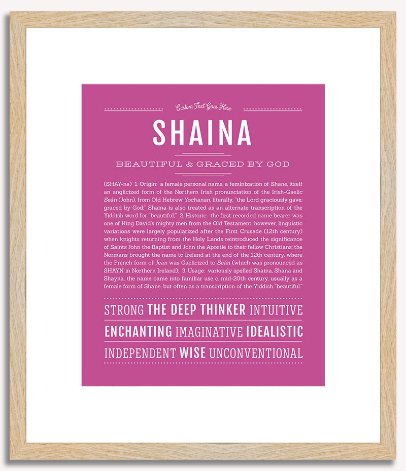 Shaina | Name Art Print