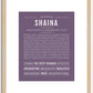 Shaina | Name Art Print