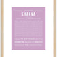 Shaina | Name Art Print