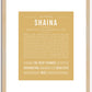 Shaina | Name Art Print