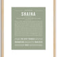 Shaina | Name Art Print