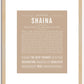 Shaina | Name Art Print